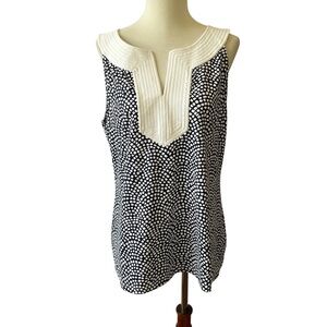 J MCLAUGHLIN TOP L CATALINA CLOTH SPLIT NECK SUMMER TRAVEL VACATION LIGHTWEIGHT